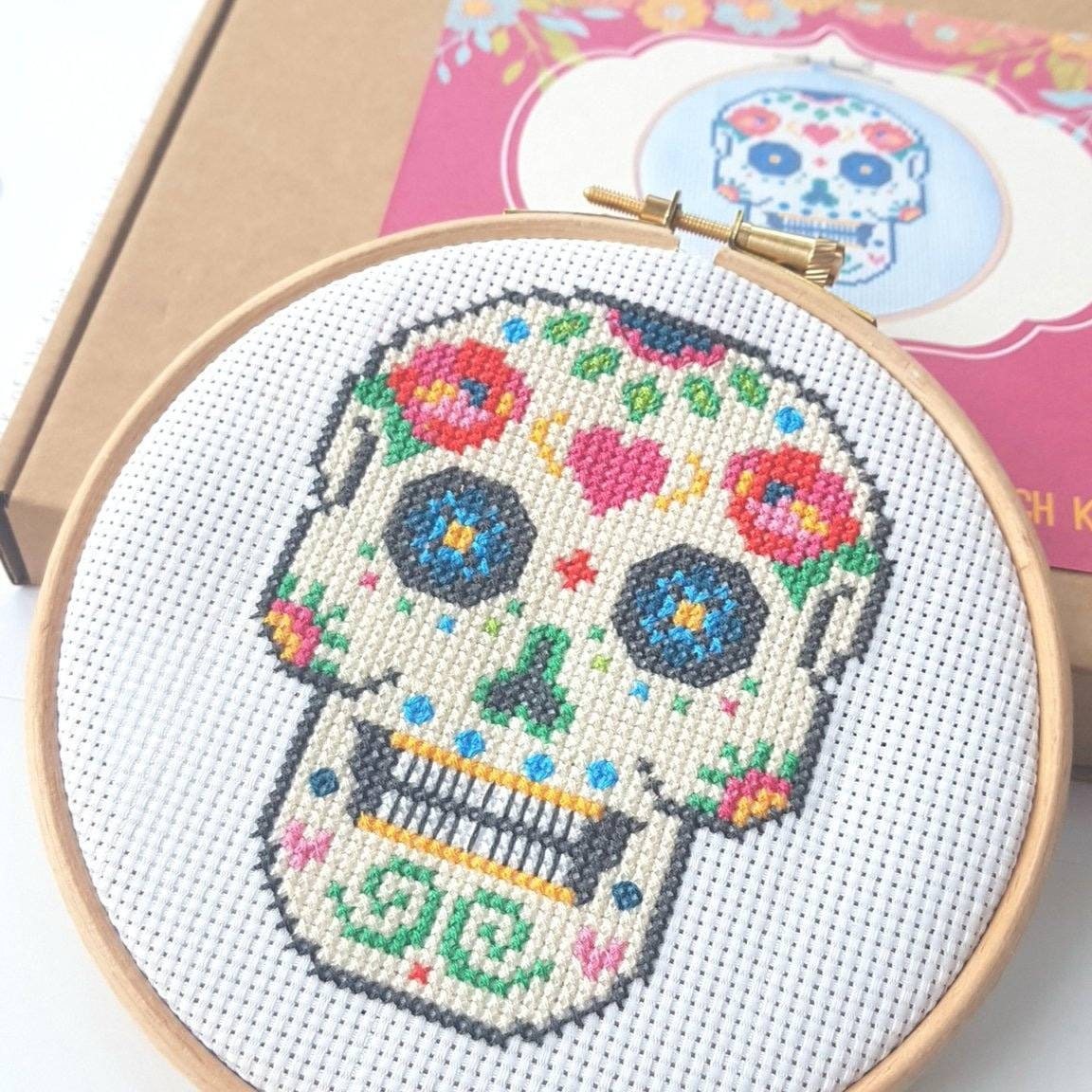 Modern Cross Stitch Kits Duo - pick any Two Hoop Designs