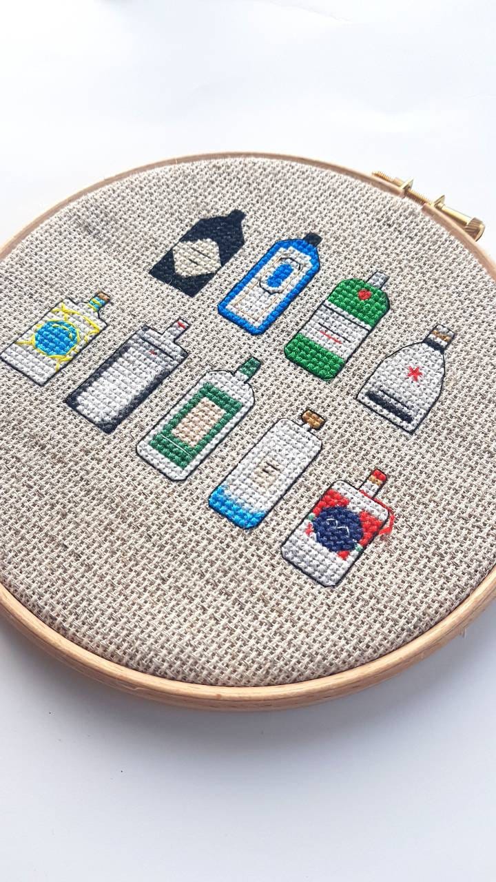 Gins Cross Stitch Kit