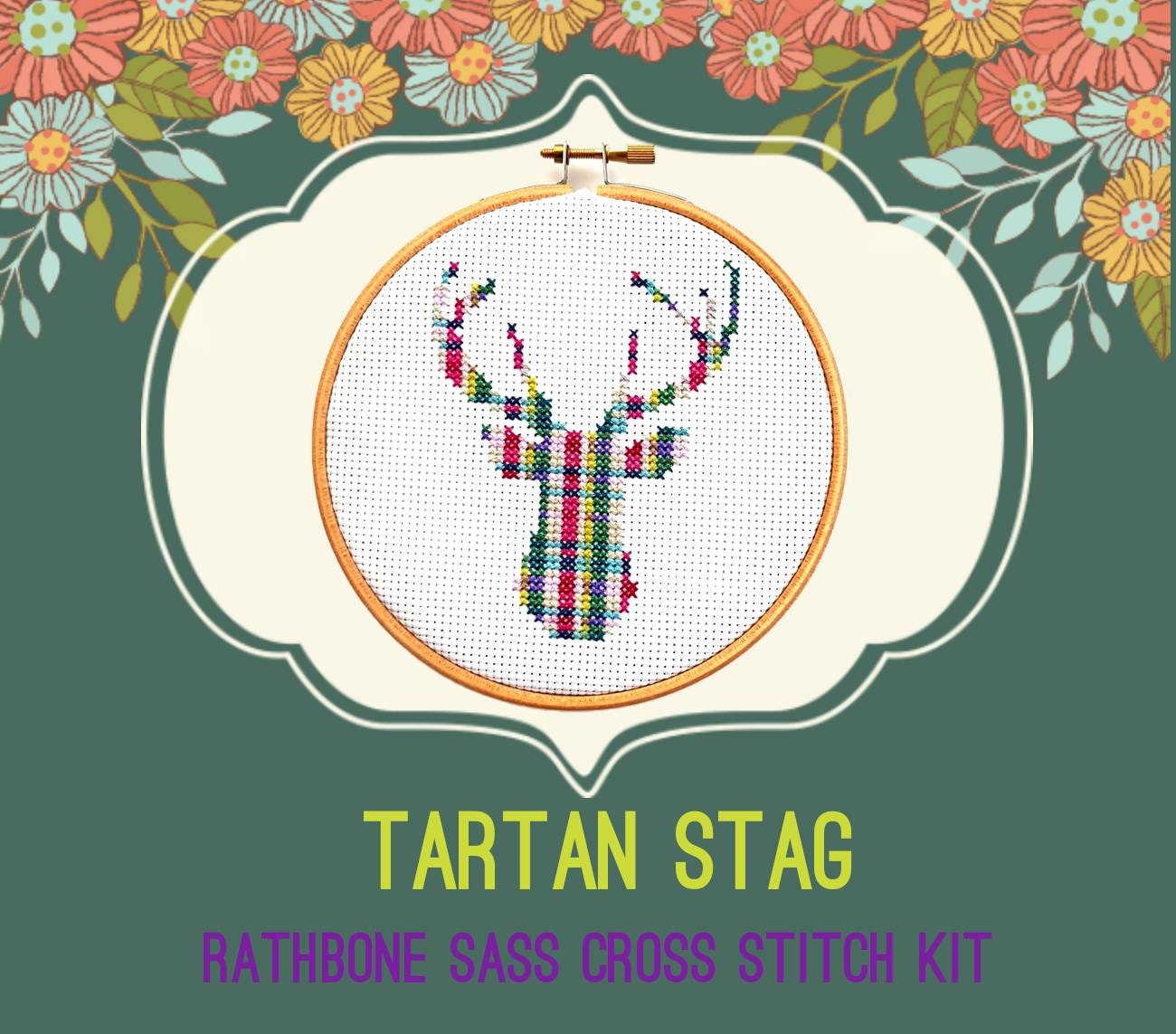 Tartan Stag Cross Stitch Kit