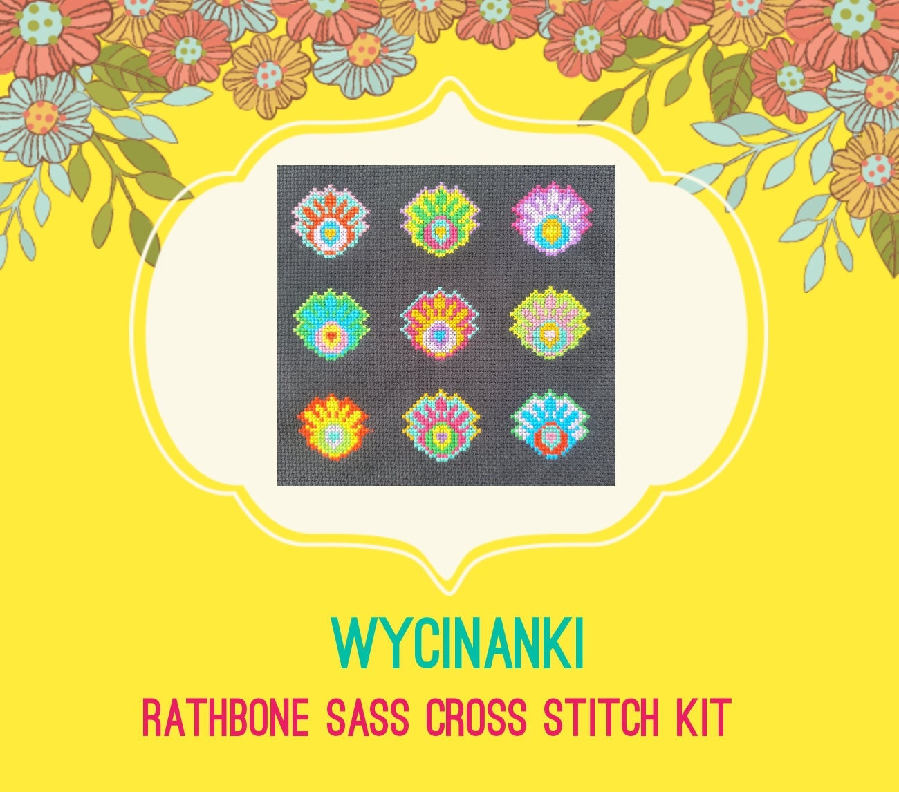 Wycinanki Cross Stitch Kit