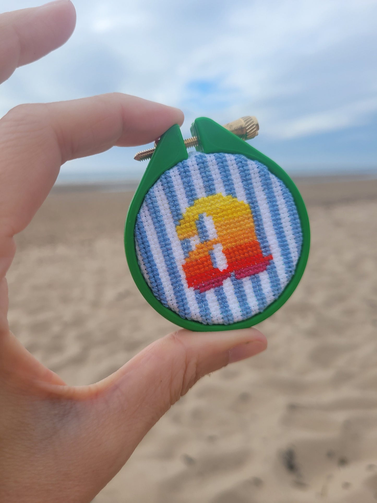 Ombre Letters: Seaside Cross Stitch Kit 18 Count