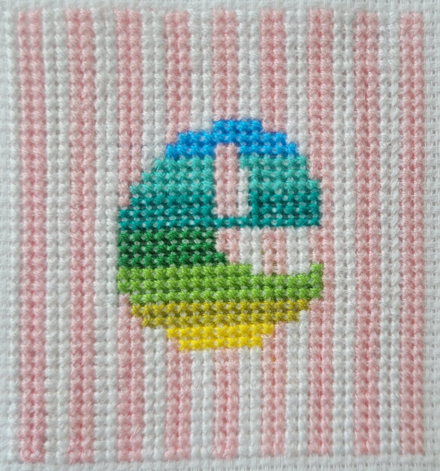 Ombre Letters: Candy Square Cross Stitch Kit With Frame