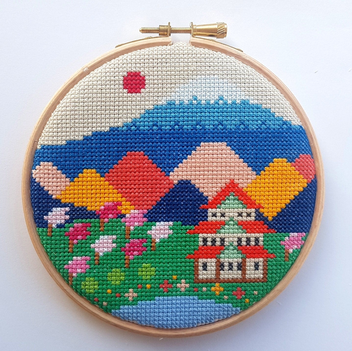 Cross Stitch Gift Set with 3 Full Mountains Kits