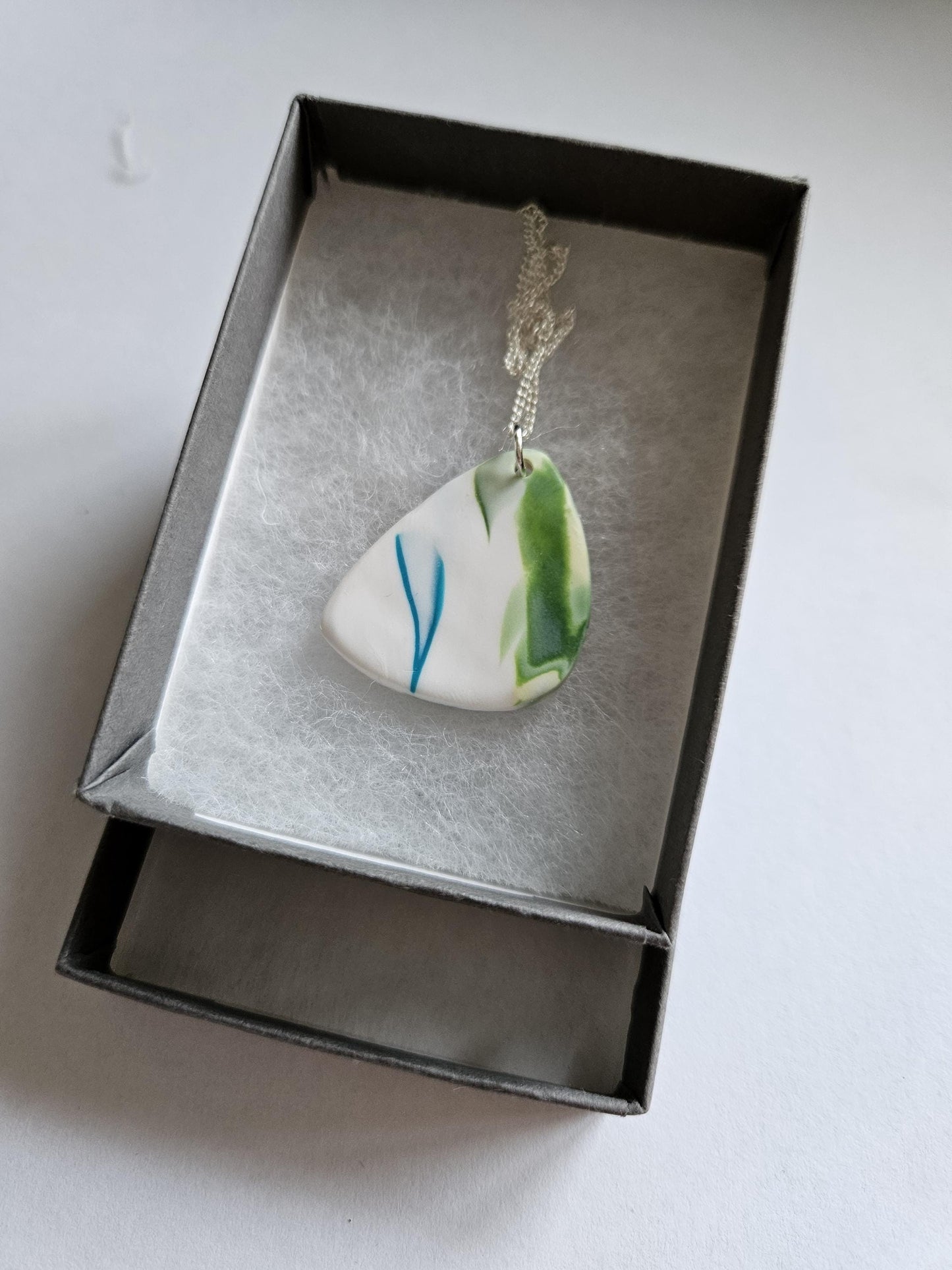 Handmade Clay Pendant Necklace