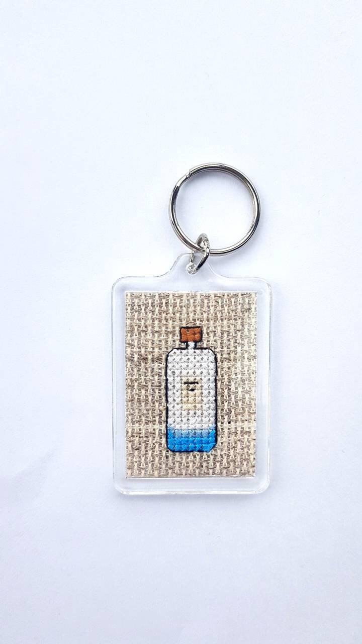 Gin Cross Stitch Keyring Kit