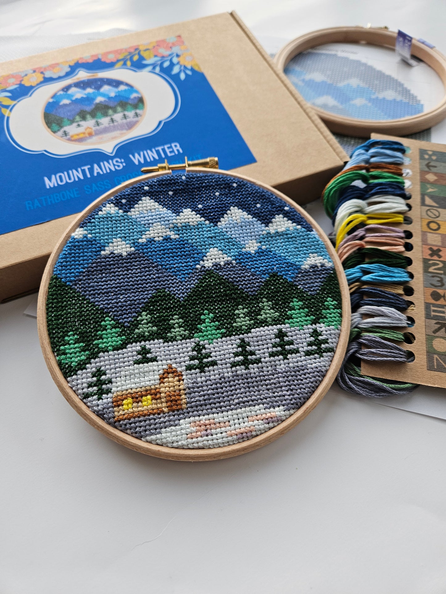 Mountains Winter Cross Stitch Kit