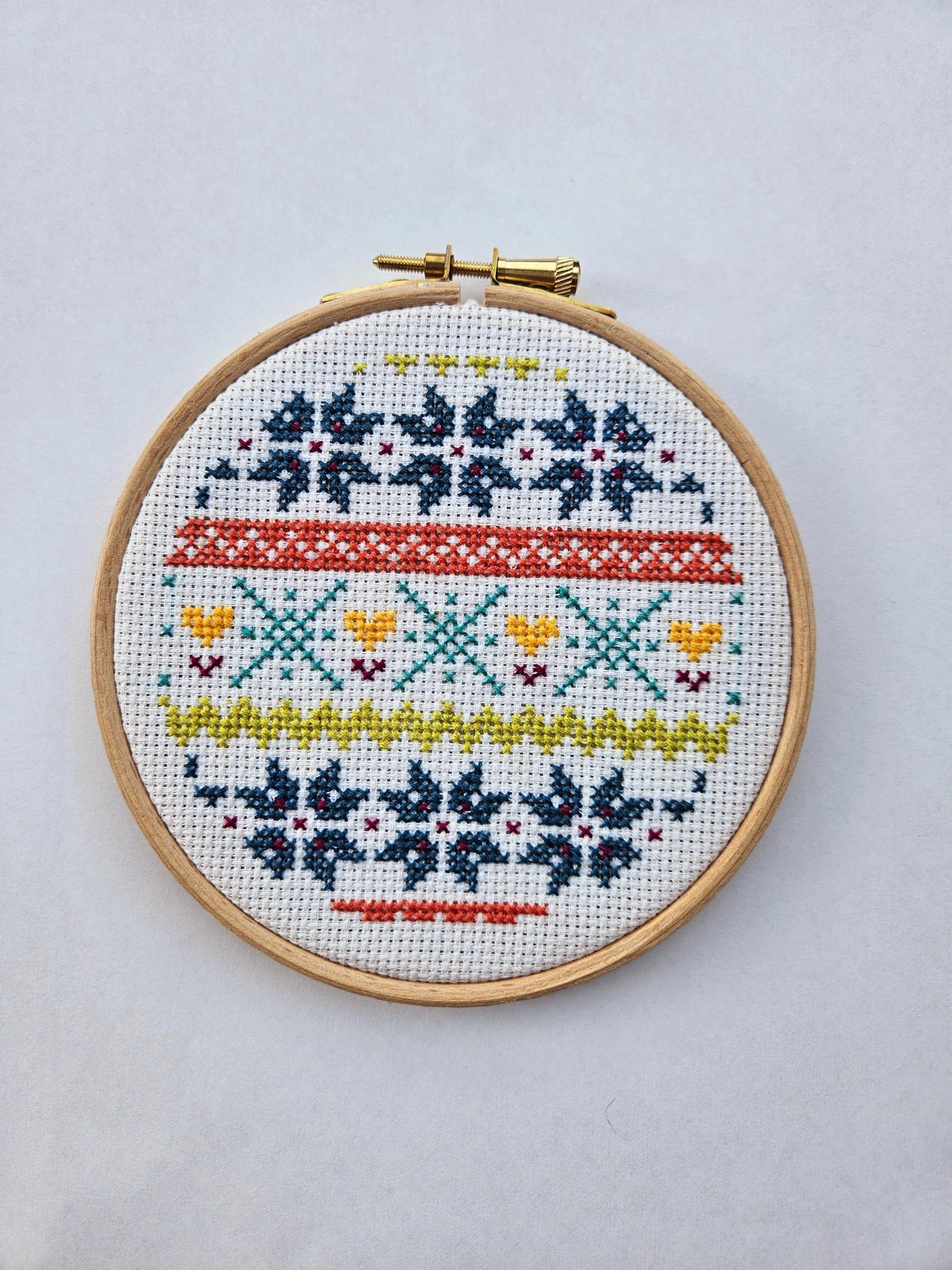 Nordic Bauble Snow Cross Stitch Kit