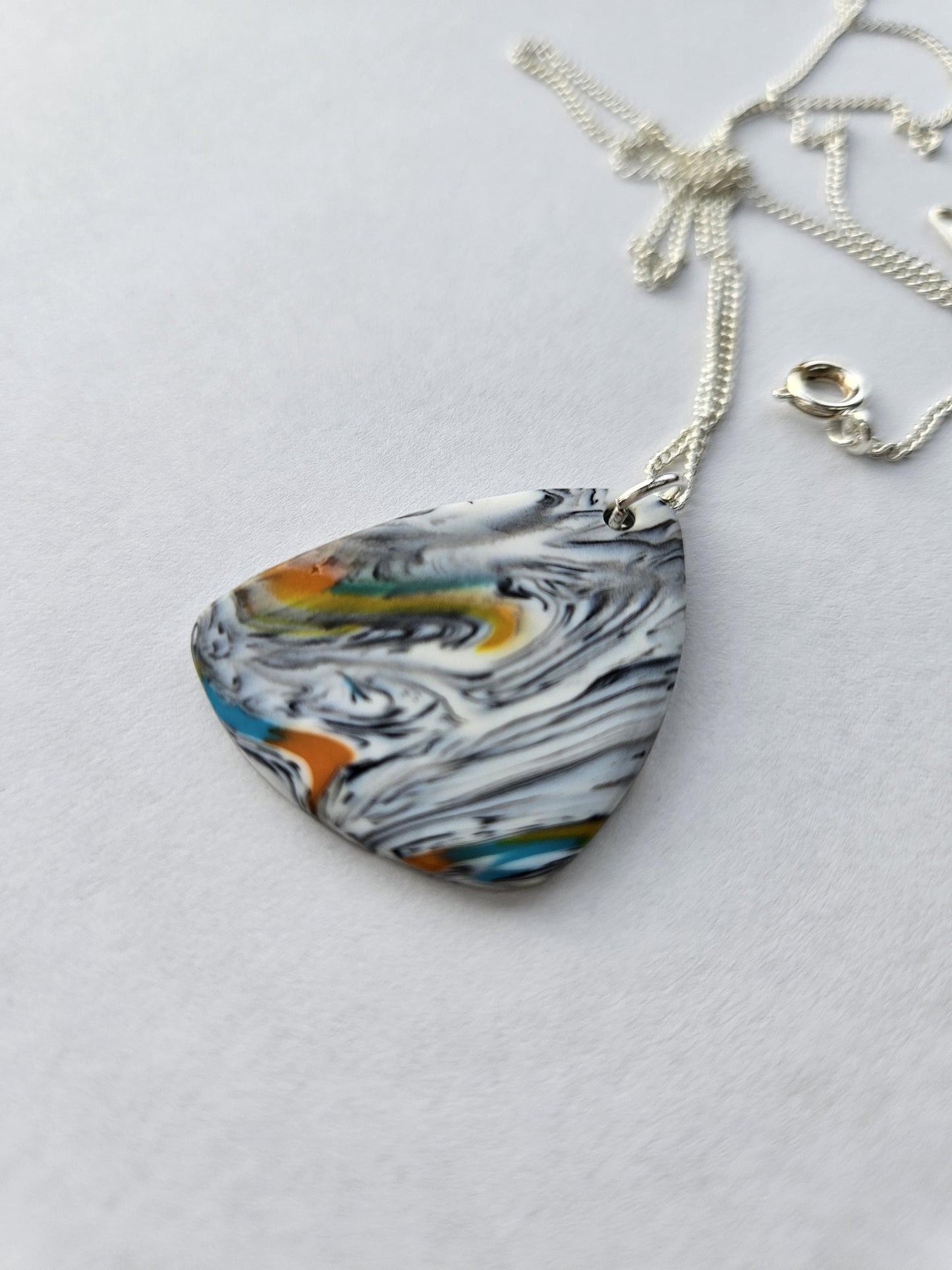 Handmade Clay Pendant Necklace