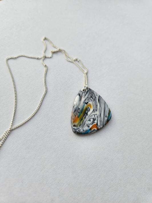 Handmade Clay Pendant Necklace