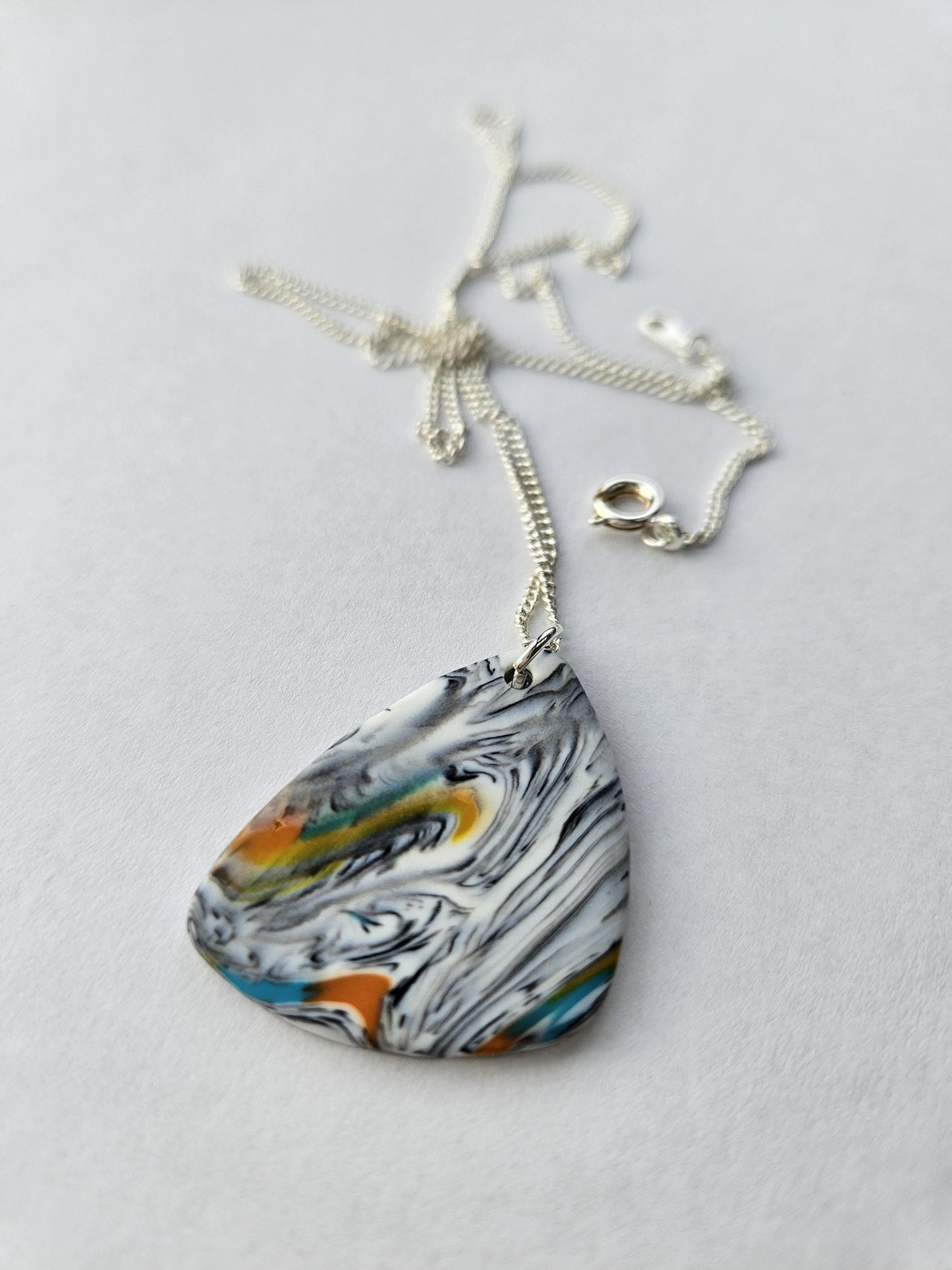 Handmade Clay Pendant Necklace