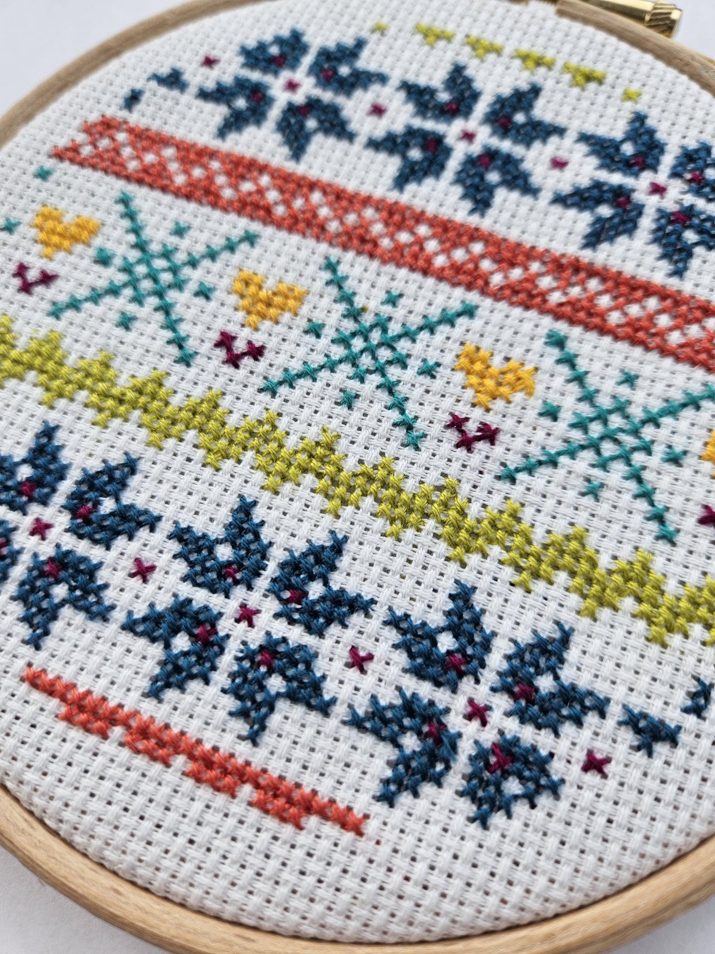 Nordic Bauble Snow Cross Stitch Kit