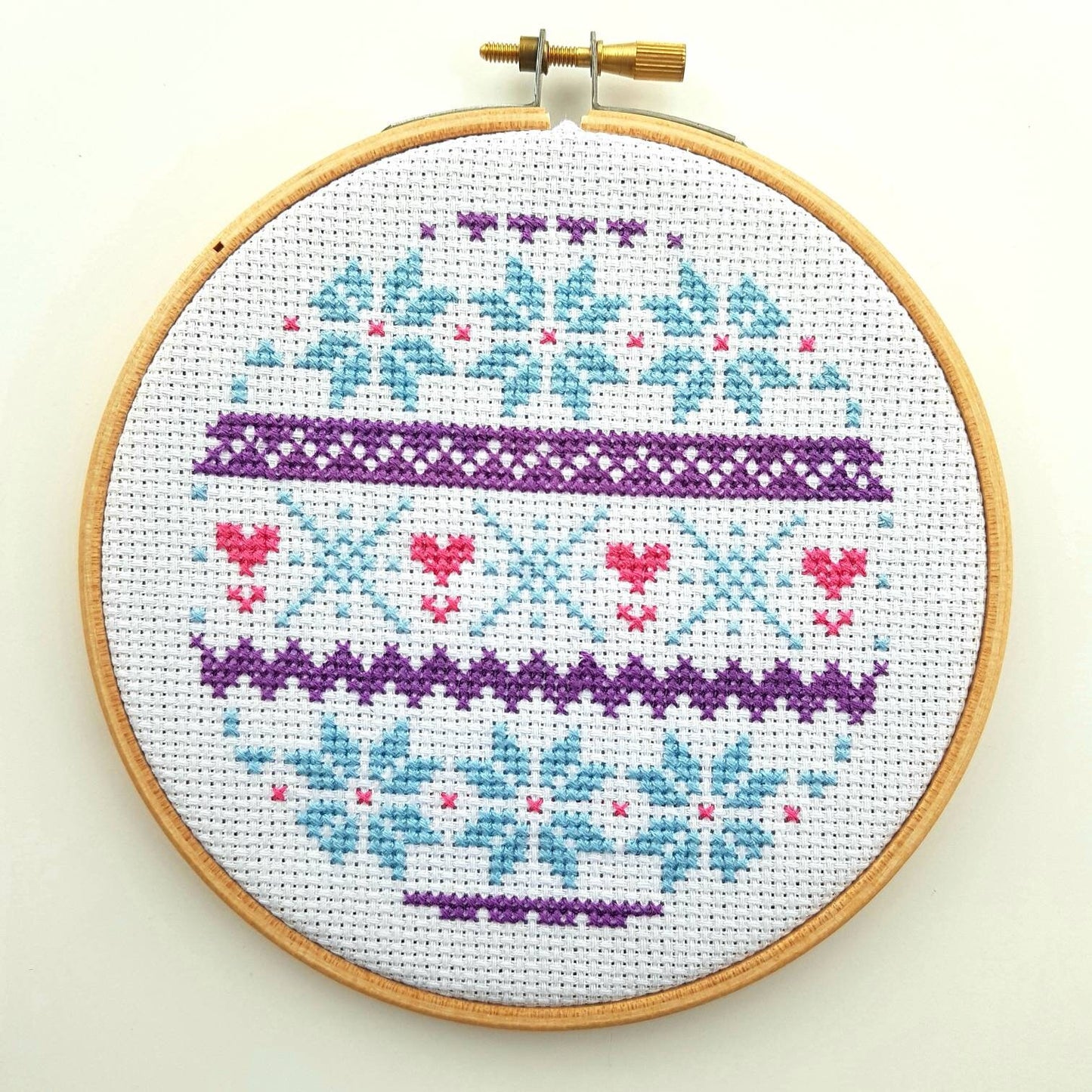Blue Bauble Cross Stitch Kit