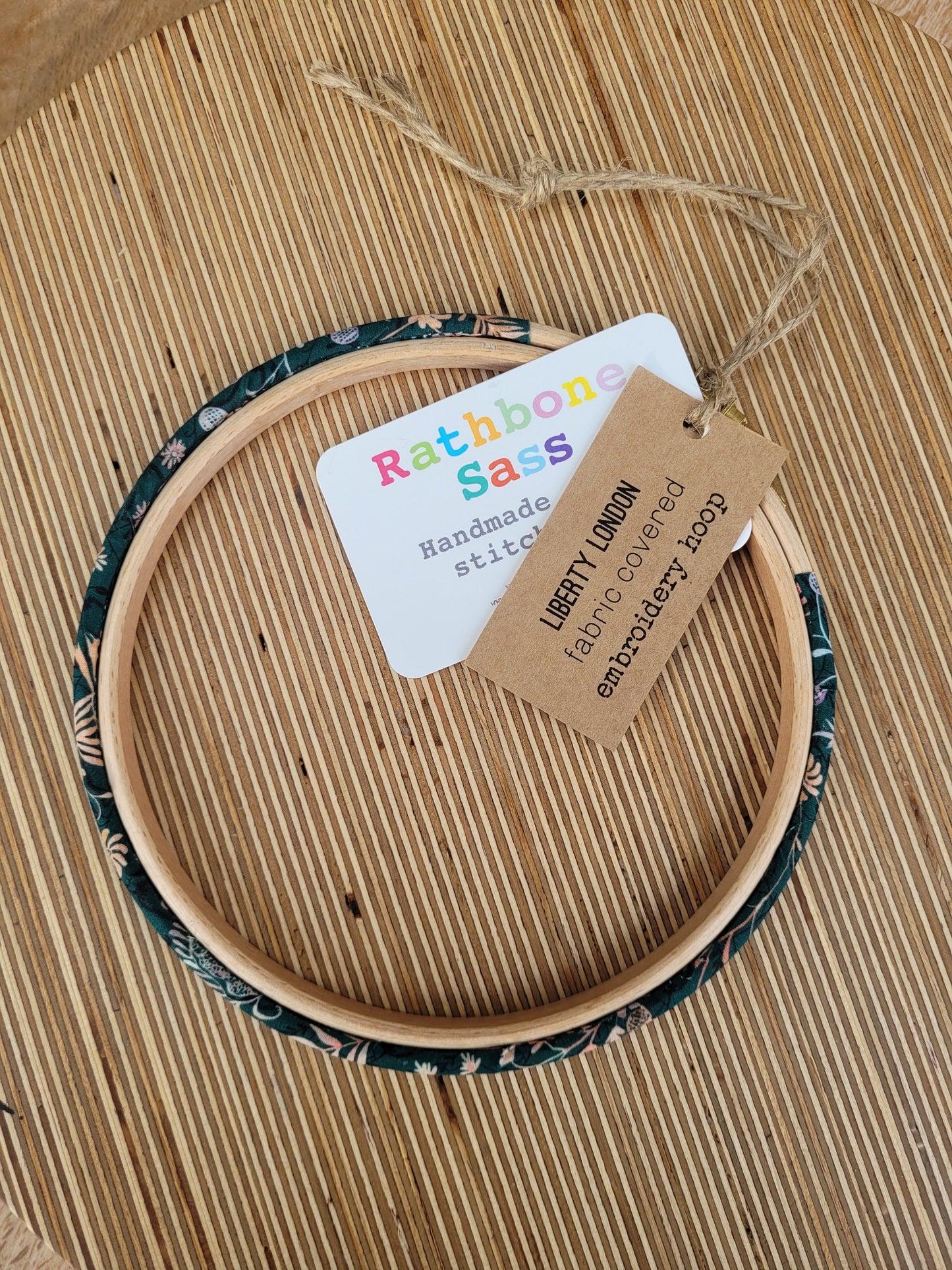 Fabric Covered Embroidery Hoop Elbesee - Liberty of London Tana Lawn Fabric 5 & 6 Inch