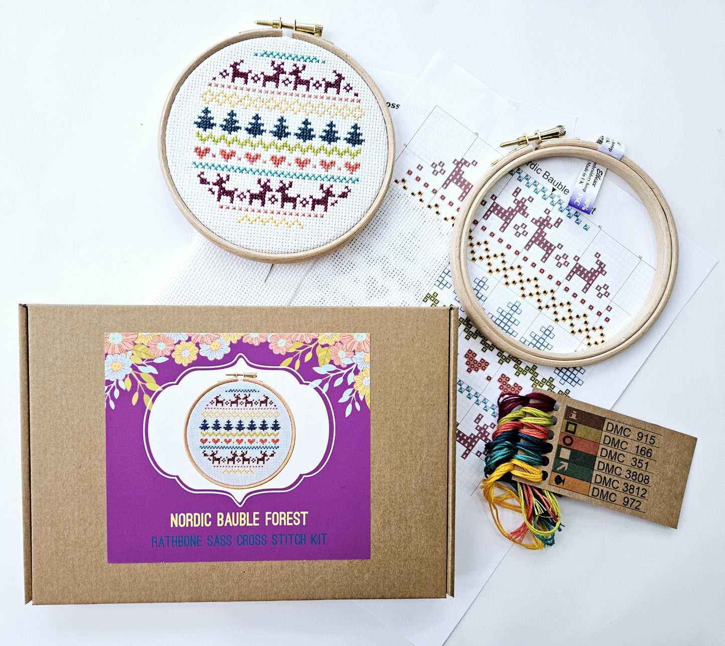 Nordic Bauble Forest Cross Stitch Kit