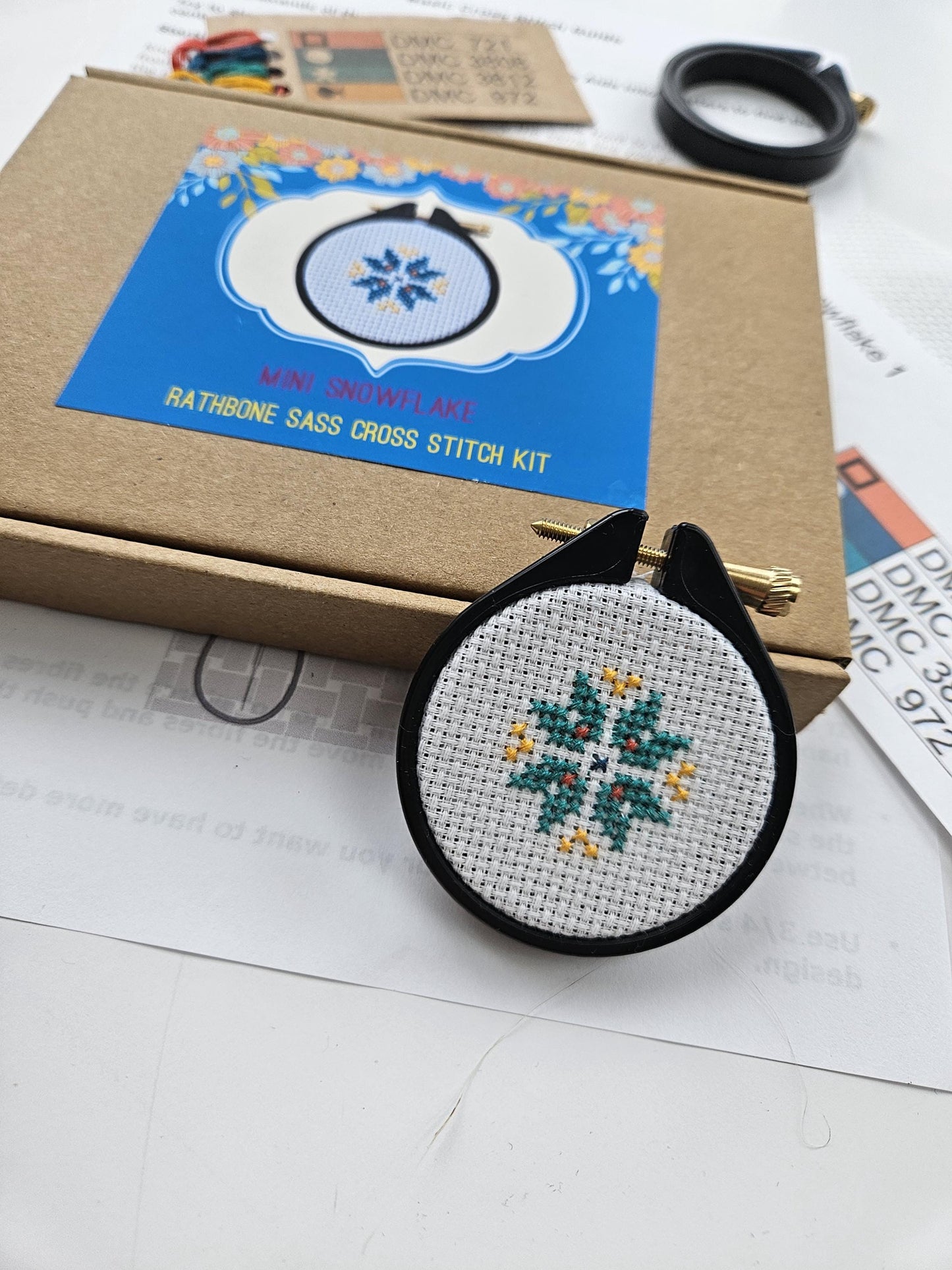 Mini Snowflake Cross Stitch Kit