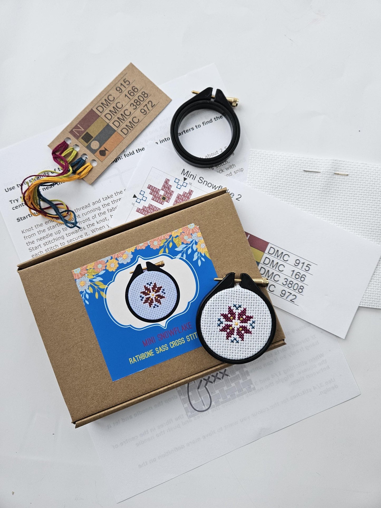 Mini Snowflake Cross Stitch Kit