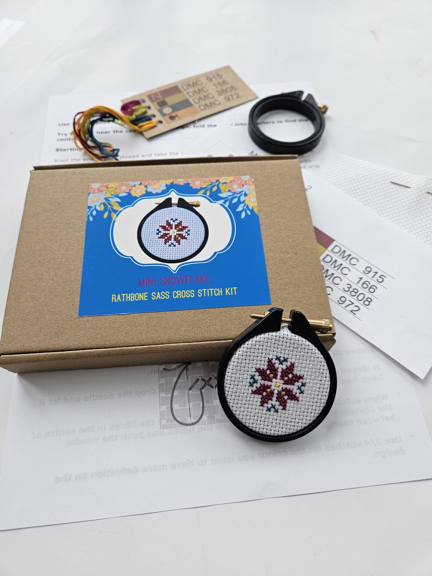 Mini Snowflake Cross Stitch Kit