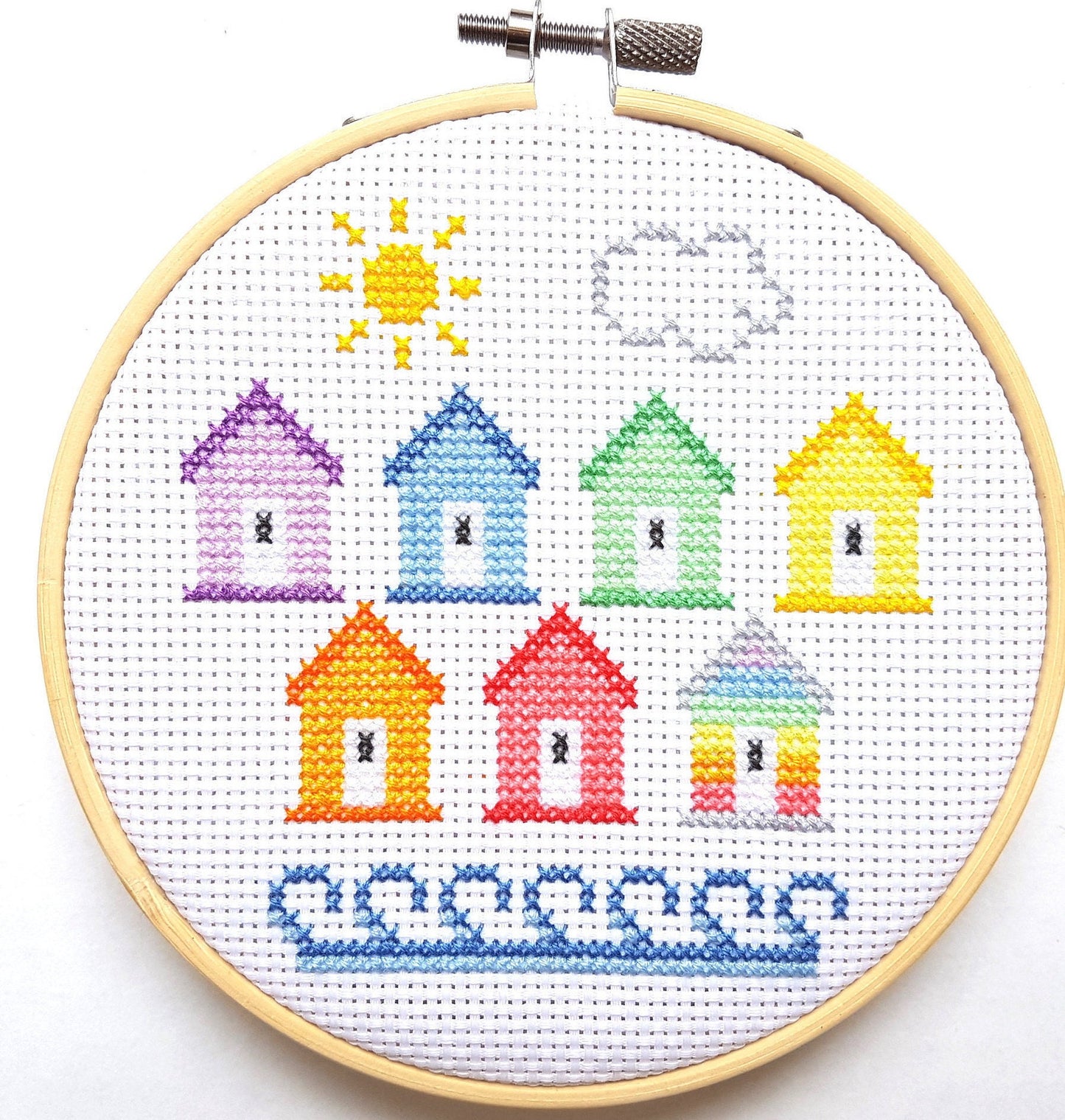 Beach Huts Cross Stitch Kits