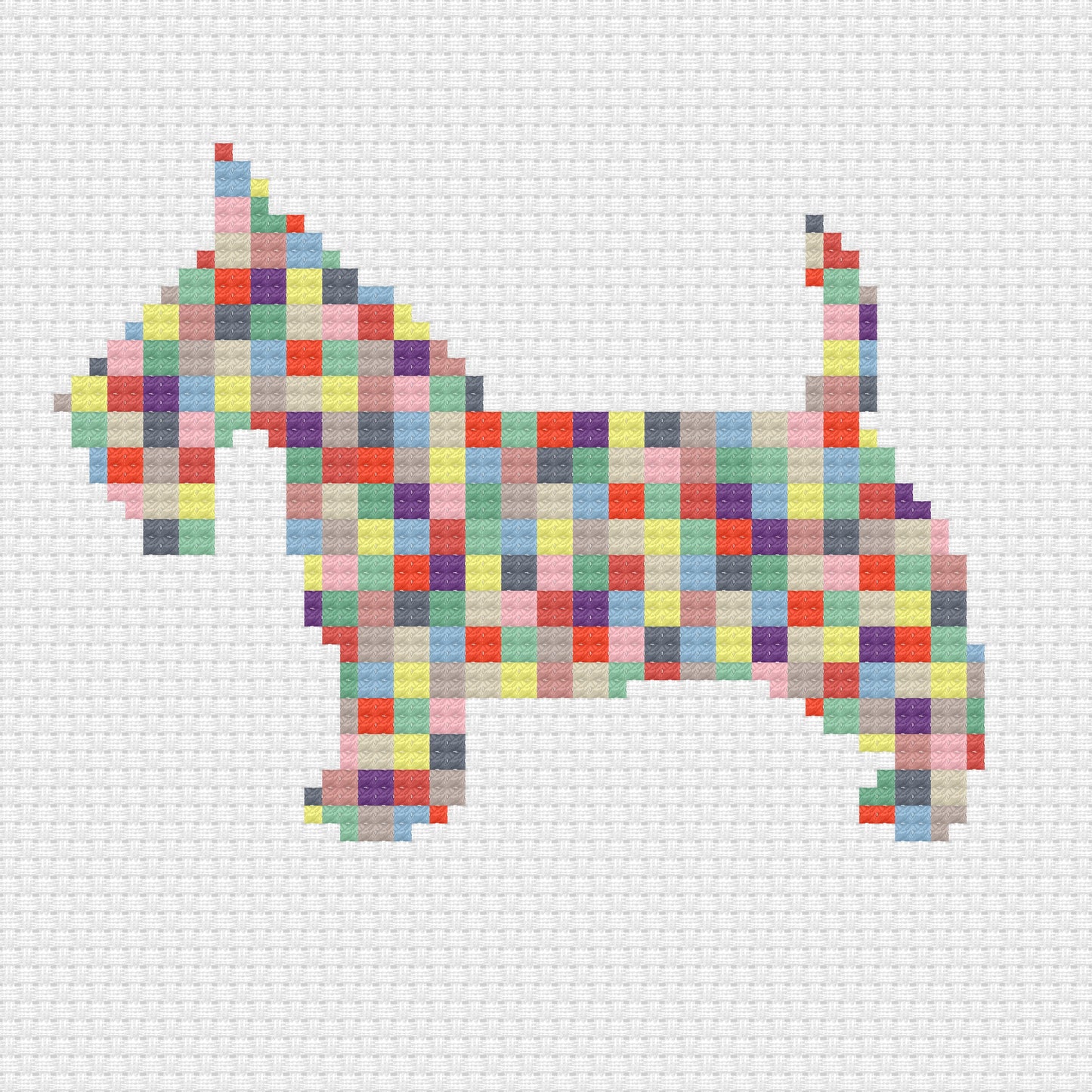 Scottie Dog Squares Cross Stitch Kit