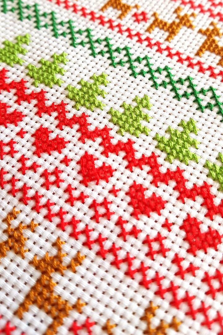 Large Fair Isle Christmas Cross Stitch Kit