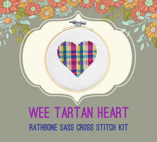 Wee Tartan Heart Cross Stitch Kit