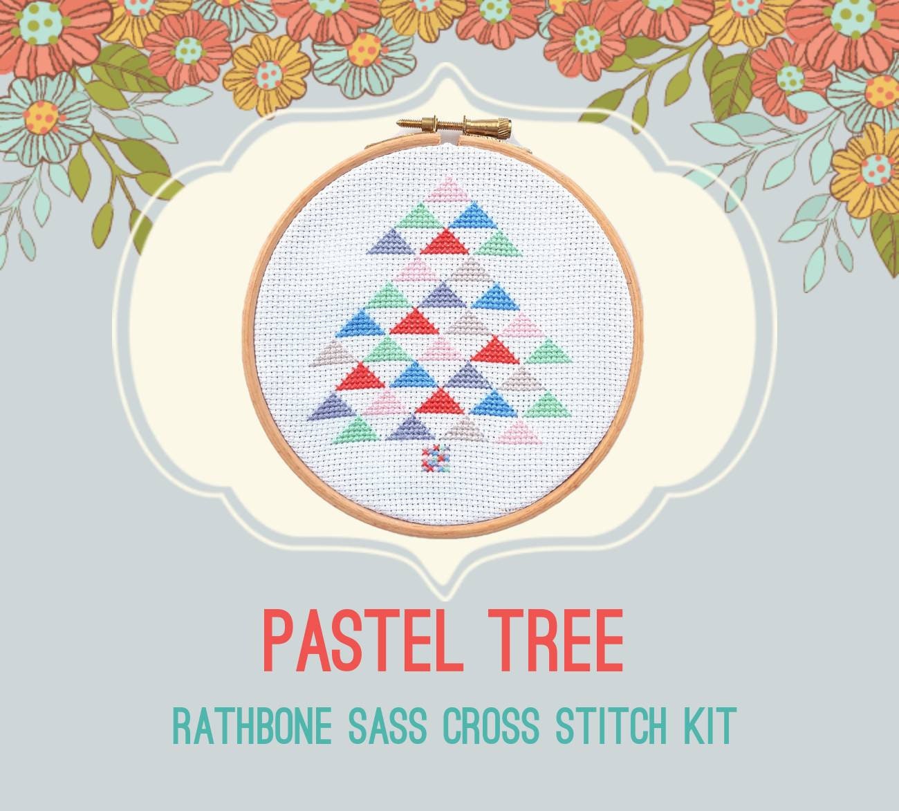Pastel Tree Cross Stitch Kit