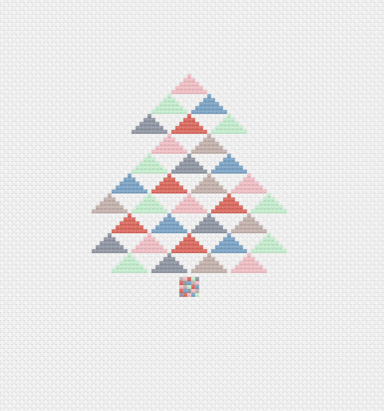 Pastel Tree Cross Stitch Kit
