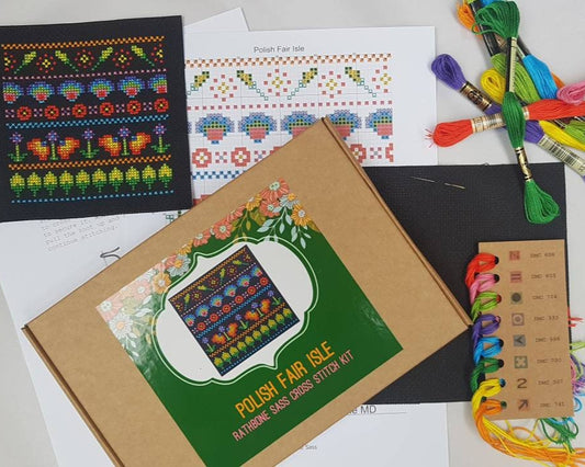 Polish Fair Isle Cross Stitch Kit