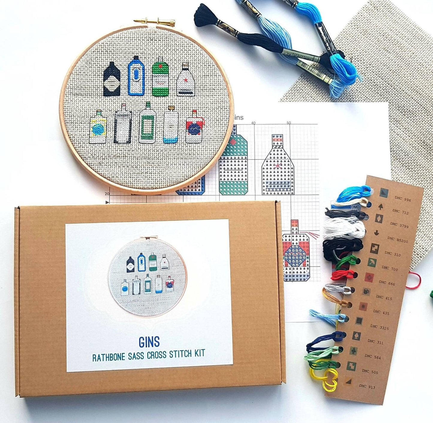 Gins Cross Stitch Kit