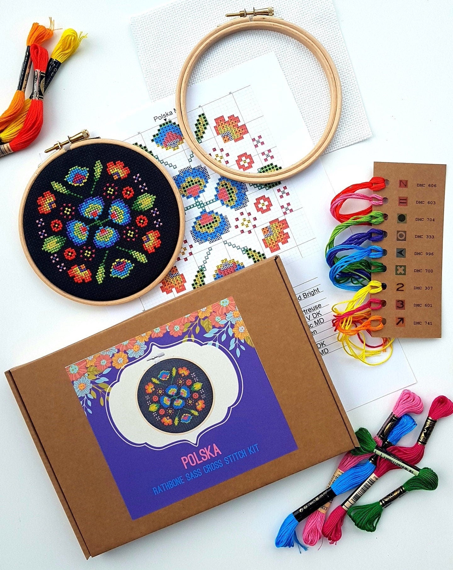 Polska - Polish Folk Art Cross Stitch Kit