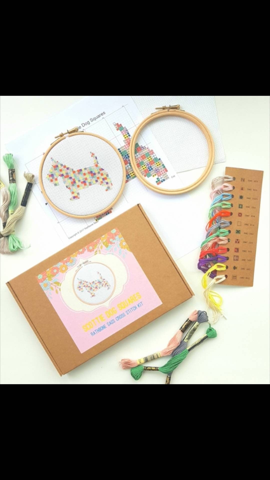 Scottie Dog Squares Cross Stitch Kit