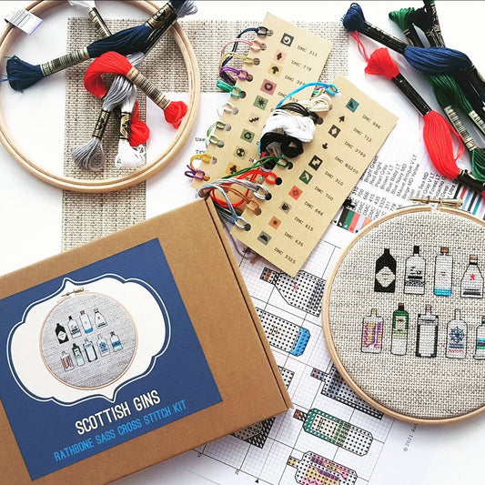 Scottish Gins Cross Stitch Kit