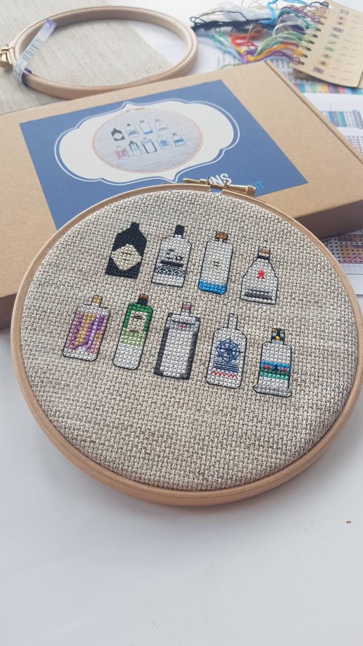 Scottish Gins Cross Stitch Kit