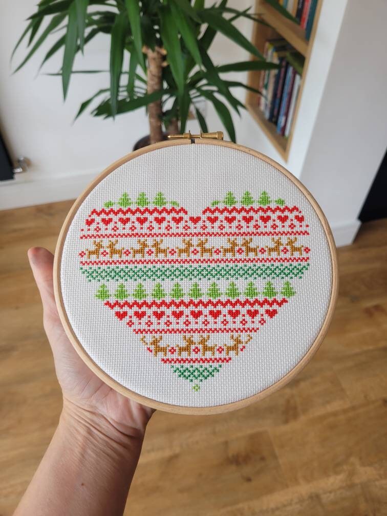 Large Fair Isle Christmas Cross Stitch Kit
