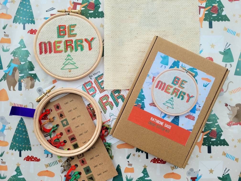 Be Merry Cross Stitch Kit