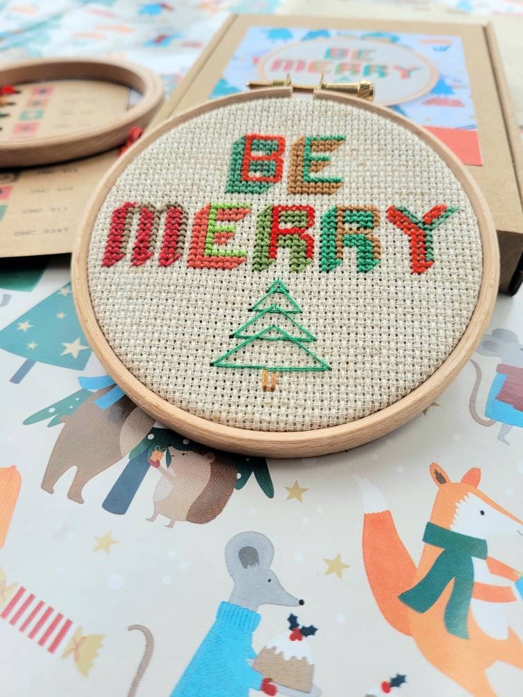Be Merry Cross Stitch Kit