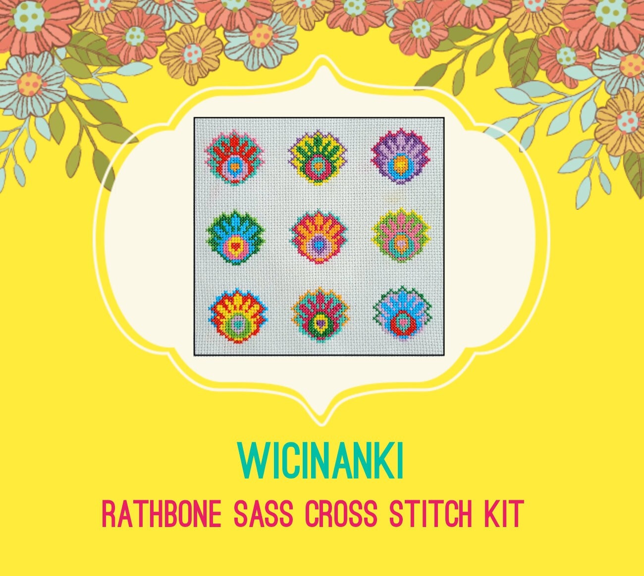 Wycinanki Cross Stitch Kit