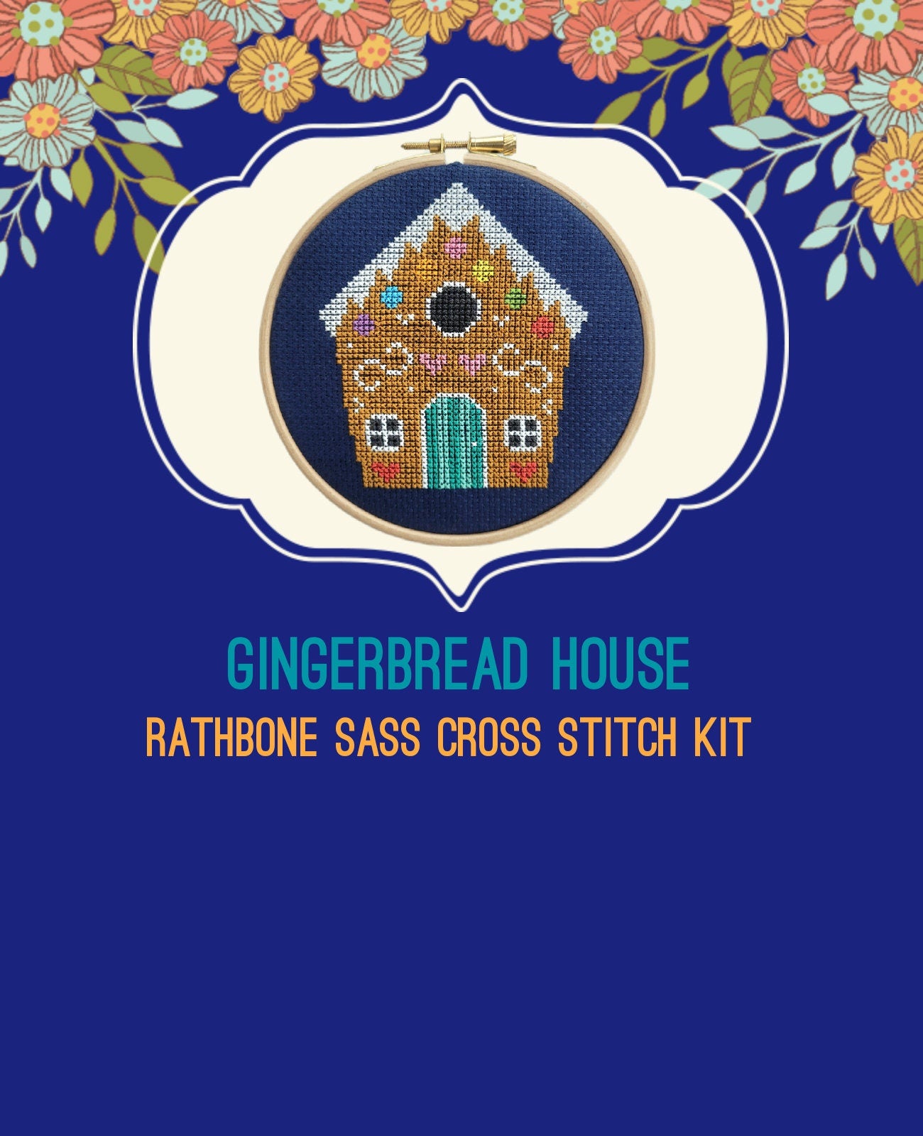 Gingerbread House Cross Stitch Kit