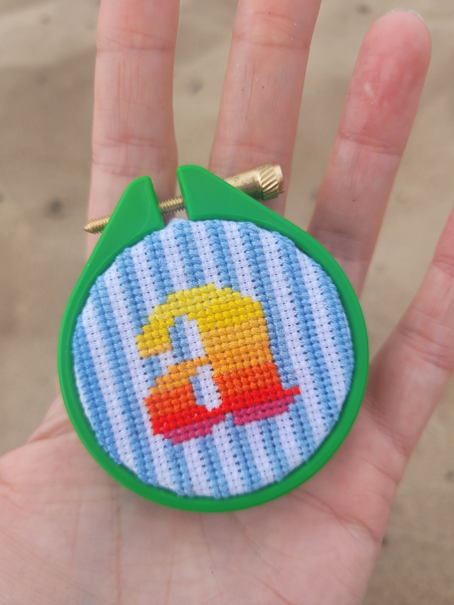 Ombre Letters: Seaside Cross Stitch Kit 18 Count