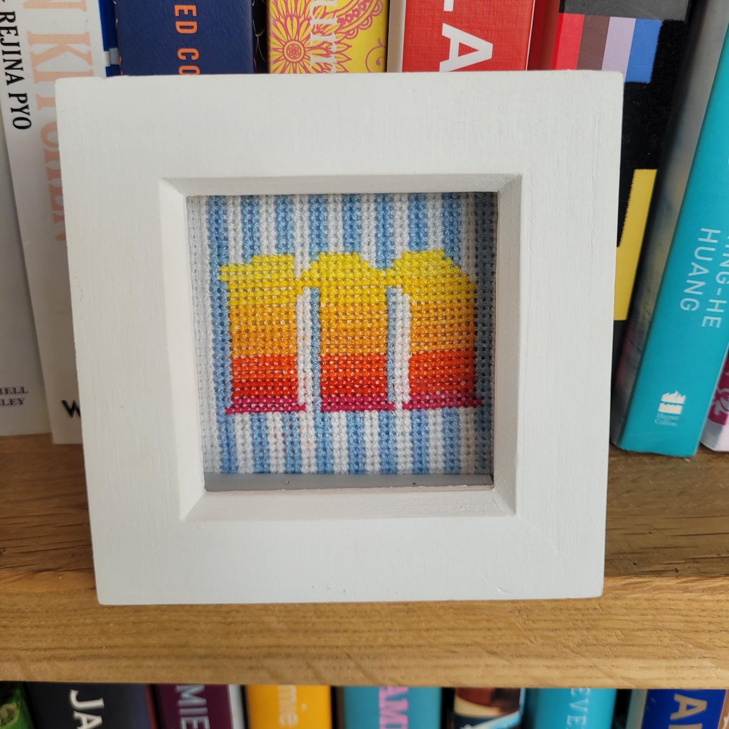 Ombre Letters: Seaside Square Cross Stitch Kit With Frame